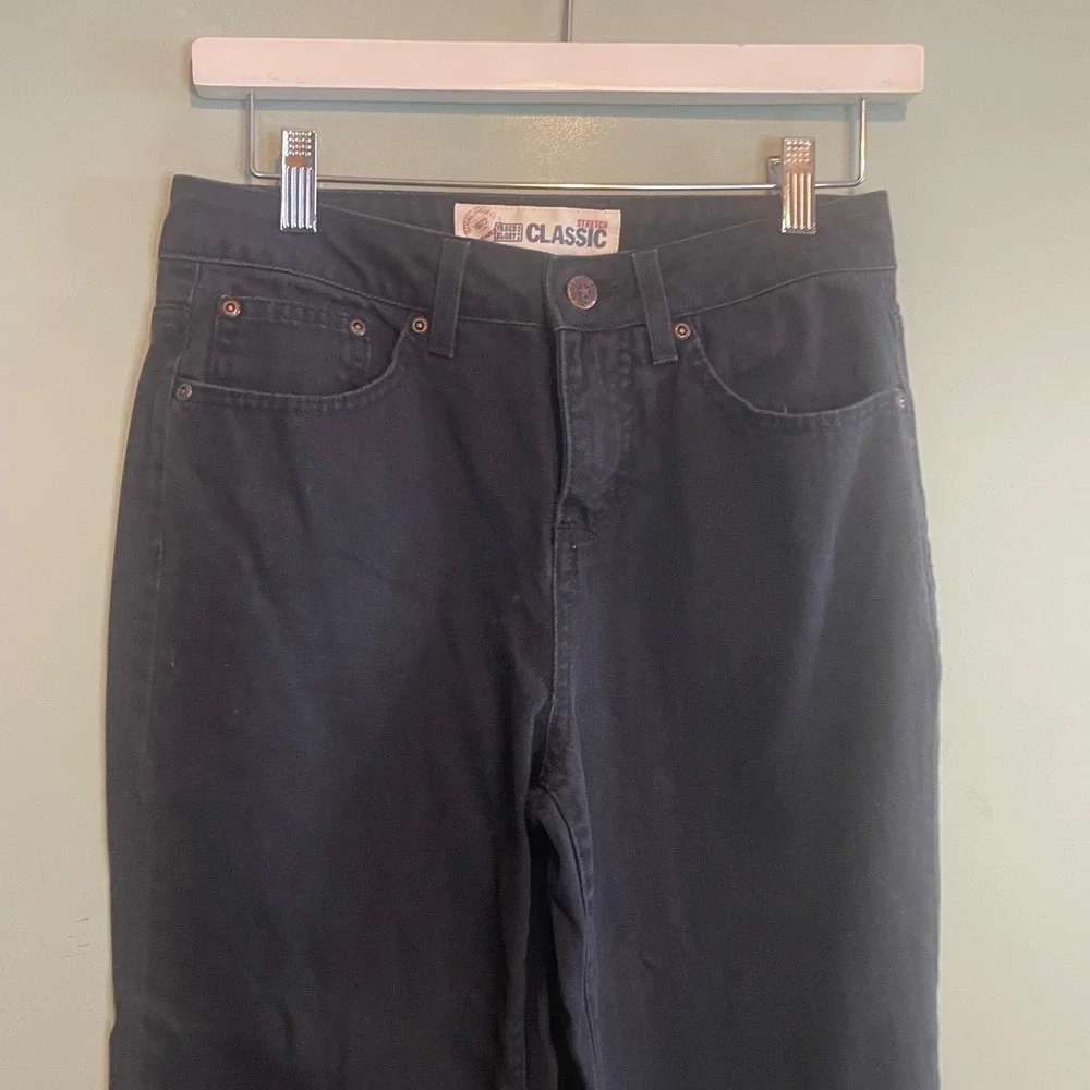 Faded Glory Womens Dark Wash Classic Stretch Straight Denim Jeans Black Size‎ 4P